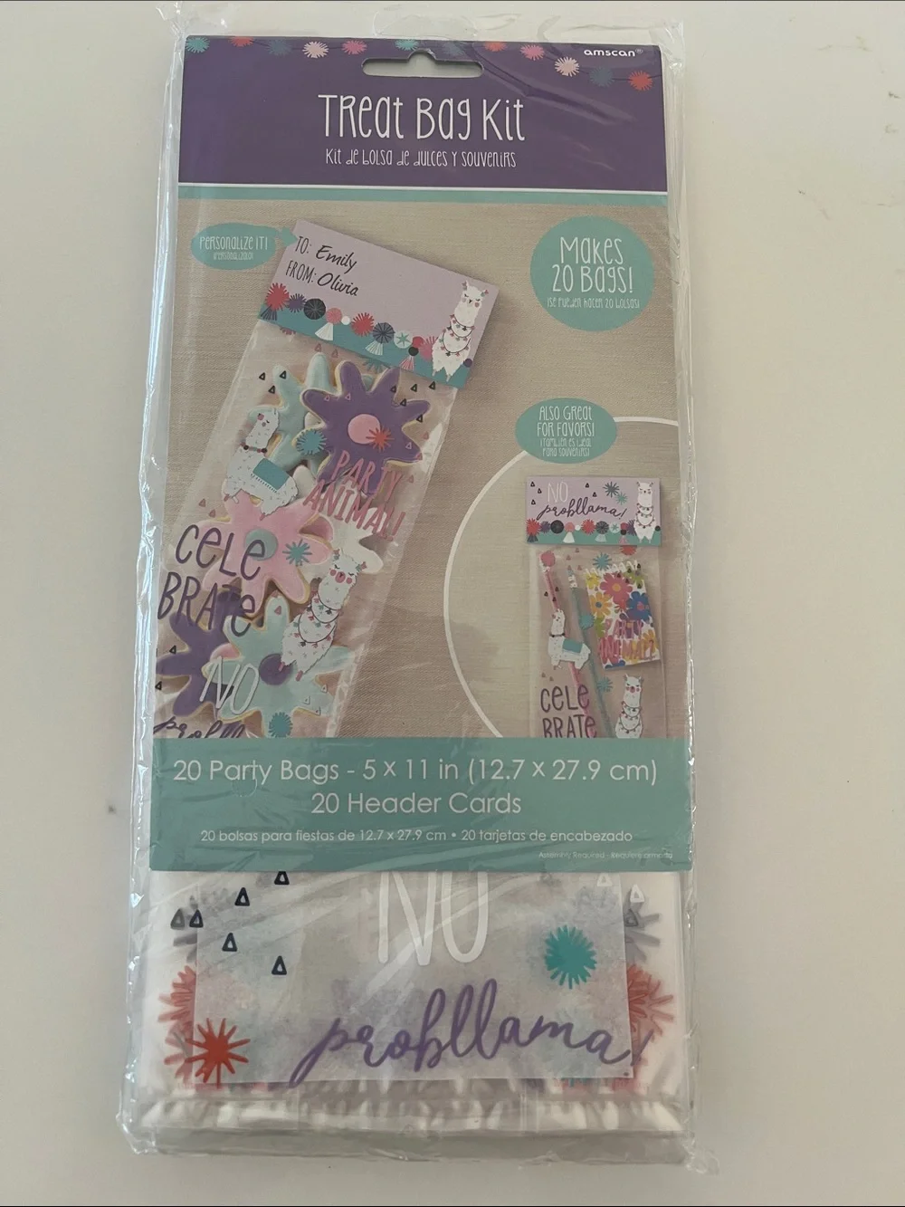 Amscan Llama Treat Bag Kit 20 piece set